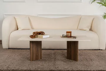 Isami Soffbord 119x40x60 cm - Travertin, Venezia-valnöt - Products - Möbler - Bord & matgrupp - Soffbord