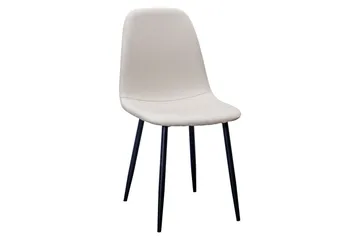 Jasmin Förlängningsbart Matbord 180 cm +  6 st Nibe stol beige med svarta ben - Vit/Beige - Products - Möbler - Bord & matgrupp - Matgrupp