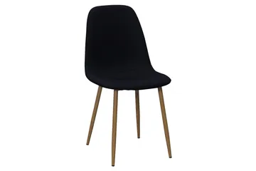 Jasmin Förlängningsbart Matbord 180 cm +  6 st Nibe stol svart med ek ben - Vit/Svart - Products - Möbler - Bord & matgrupp - Matgrupp