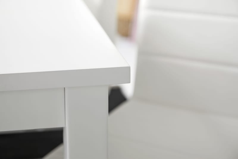 Jasmin Matgrupp med 6 st Cibus Stolar - Vit/PU/Krom - Products - Möbler - Bord & matgrupp - Matgrupp