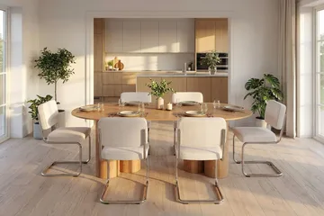 Juno Matbord Oval 220x100 cm Fanér - Ek - Products - Möbler - Bord & matgrupp - Matbord & köksbord