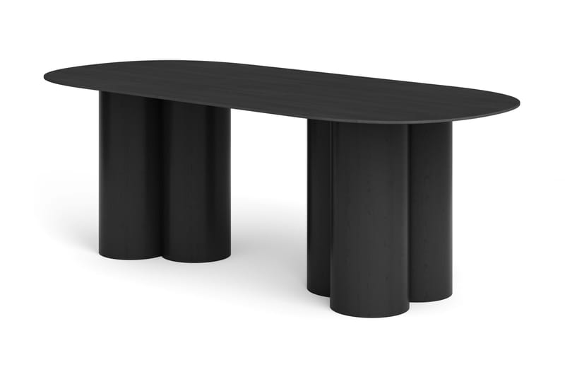 Juno Matbord Oval 220x100 cm Fanér - Svartlaserad ek - Products - Möbler - Bord & matgrupp - Matbord & köksbord