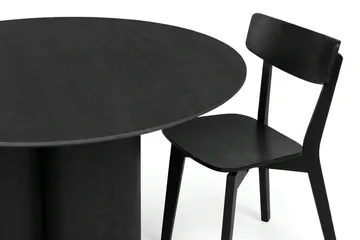 Juno Matgrupp 110 cm runt i Svart med 4 Amelia Matstolar - Svart - Products - Möbler - Bord & matgrupp - Matgrupp