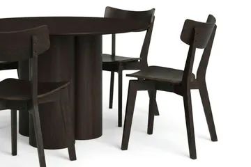 Juno Matgrupp 130 cm runt i Rökt Ek med 6 Amelia Matstolar - Rökt Ek - Products - Möbler - Bord & matgrupp - Matgrupp