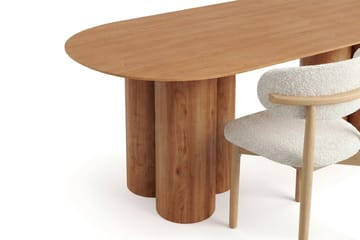 Juno Matgrupp rektangulärt 220 cm Ek med 6 Jaiveer Matstolar - Ek - Products - Möbler - Bord & matgrupp - Matgrupp