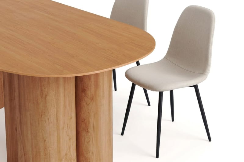 Juno Matgrupp rektangulärt 220 cm Ek med 6 Nibe Matstolar - Ek - Products - Möbler - Bord & matgrupp - Matgrupp