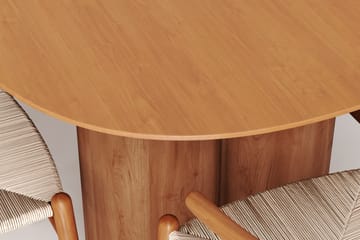 Juno Matgrupp rektangulärt 220 cm Ek med 8 Dastoori Matstolar - Ek - Products - Möbler - Bord & matgrupp - Matgrupp