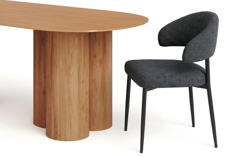 Juno Matgrupp rektangulärt 220 cm Ek med 8 Sawako Matstolar - Ek - Products - Möbler - Bord & matgrupp - Matgrupp