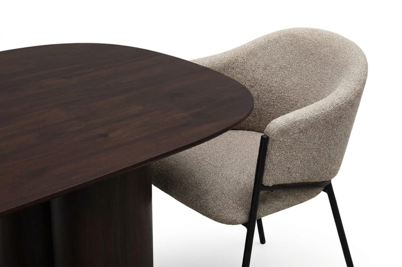 Juno Matgrupp rektangulärt 220 cm Rökt Ek med 6 Filip Matstolar - Rökt ek - Products - Möbler - Bord & matgrupp - Matgrupp