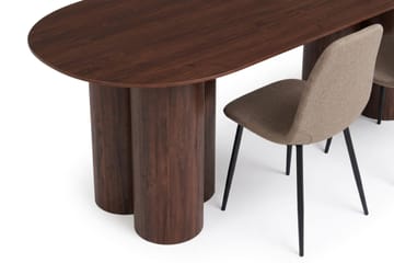 Juno Matgrupp rektangulärt 220 cm Valnöt med 6 Nibe Matstolar - Valnöt - Products - Möbler - Bord & matgrupp - Matgrupp