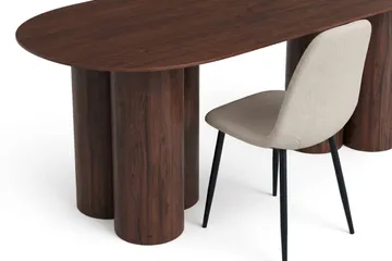 Juno Matgrupp rektangulärt 220 cm Valnöt med 8 Nibe Matstolar - Valnöt - Products - Möbler - Bord & matgrupp - Matgrupp