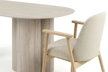 Juno Matgrupp rektangulärt 220 cm Vitlaserad med 6 Reciclar Matstolar - Vitlaserad ek - Products - Möbler - Bord & matgrupp - Matgrupp