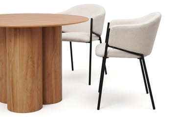 Juno Matgrupp runt 110 cm Ek med 4 Filip Matstolar - Ek - Products - Möbler - Bord & matgrupp - Matgrupp