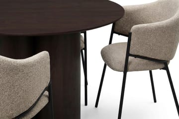 Juno Matgrupp runt 110 cm Rökt Ek med 4 Filip Matstolar - Rökt ek - Products - Möbler - Bord & matgrupp - Matgrupp