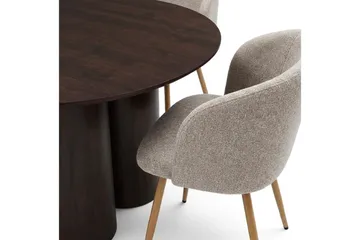 Juno Matgrupp runt 110 cm Rökt Ek med 4 Greya Matstolar - Rökt ek - Products - Möbler - Bord & matgrupp - Matgrupp