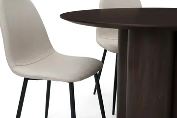 Juno Matgrupp runt 110 cm Rökt Ek med 4 Nibe Matstolar - Rökt ek - Products - Möbler - Bord & matgrupp - Matgrupp