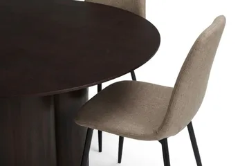 Juno Matgrupp runt 130 cm Rökt Ek med 6 Nibe Matstolar - Rökt ek - Products - Möbler - Bord & matgrupp - Matgrupp