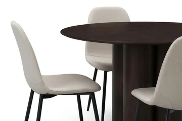 Juno Matgrupp runt 130 cm Rökt Ek med 6 Nibe Matstolar - Rökt ek - Products - Möbler - Bord & matgrupp - Matgrupp