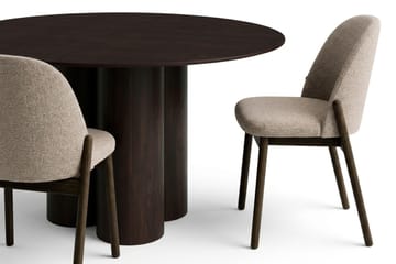 Juno Matgrupp runt 130 cm Svart med 6 Reciclar Matstolar - Svart - Products - Möbler - Bord & matgrupp - Matgrupp