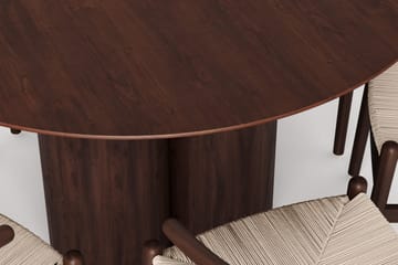 Juno Matgrupp runt 130 cm Valnöt med 6 Dastoori Matstolar - Valnöt - Products - Möbler - Bord & matgrupp - Matgrupp