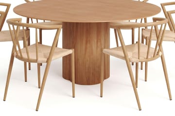 Juno Matgrupp runt 150 cm Ek med 6 Winston Matstolar - Ek - Products - Möbler - Bord & matgrupp - Matgrupp