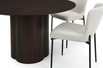 Juno Matgrupp runt 150 cm Rökt Ek med 6 Elsie Matstolar - Rökt ek - Products - Möbler - Bord & matgrupp - Matgrupp