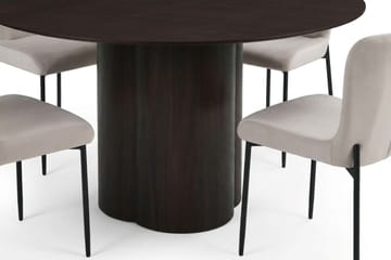 Juno Matgrupp runt 150 cm Rökt Ek med 6 Elsie Matstolar - Rökt ek - Products - Möbler - Bord & matgrupp - Matgrupp