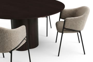 Juno Matgrupp runt 150 cm Rökt Ek med 6 Filip Matstolar - Rökt ek - Products - Möbler - Bord & matgrupp - Matgrupp
