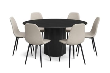 Beige/Metallben Svart - Ek
