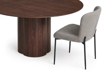 Juno Matgrupp runt 150 cm Valnöt med 6 Elsie Matstolar - Valnöt - Products - Möbler - Bord & matgrupp - Matgrupp