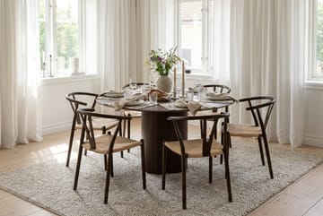 Juno Matgrupp runt 150 cm Valnöt med 6 Elysia Matstolar - Products - Möbler - Bord & matgrupp - Matgrupp