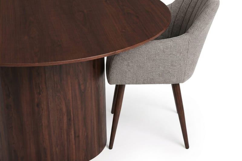 Juno Matgrupp runt 150 cm Valnöt med 6 Filippa Matstolar - Valnöt - Products - Möbler - Bord & matgrupp - Matgrupp