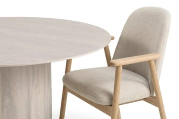Juno Matgrupp runt 150 cm Vitlaserad med 6 Reciclar Matstolar - Vitlaserad ek - Products - Möbler - Bord & matgrupp - Matgrupp
