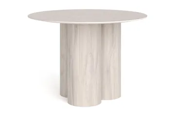 Juno Runt Matbord ø110 cm Fanér - Vitlaserad - Products - Möbler - Bord & matgrupp - Matbord & köksbord