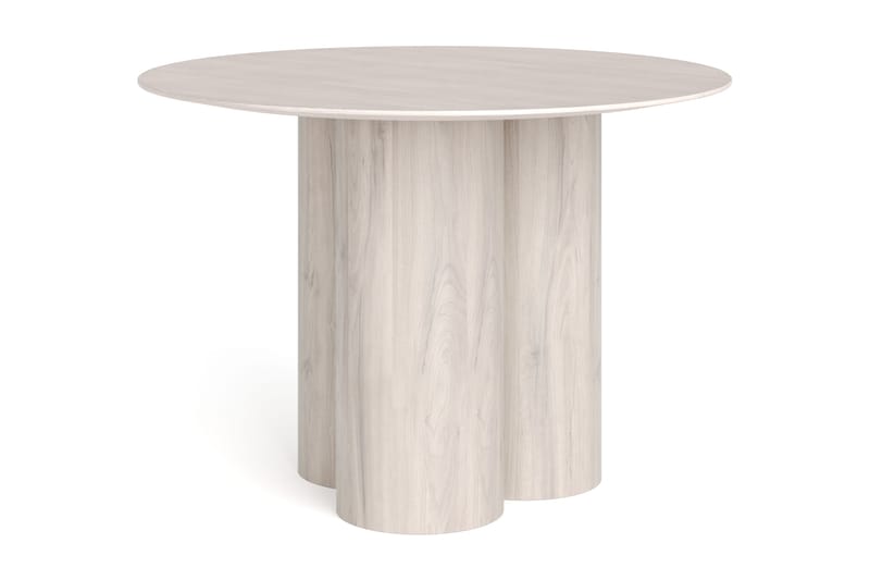 Juno Runt Matbord ø110 cm Fanér - Vitlaserad - Products - Möbler - Bord & matgrupp - Matbord & köksbord