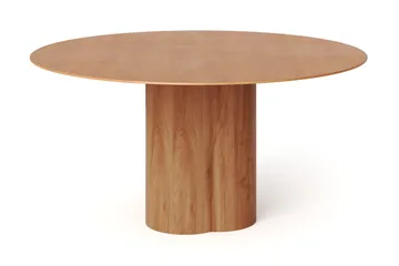 Juno Runt Matbord 150 cm med Trä- och Ekutseende - Natur - Products - Möbler - Bord & matgrupp - Matbord & köksbord