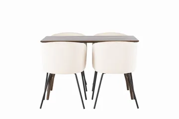 Kaseidon Matgrupp 120 cm Rektangulär med 4 Berit stolar - Beige - Products - Möbler - Bord & matgrupp - Matgrupp