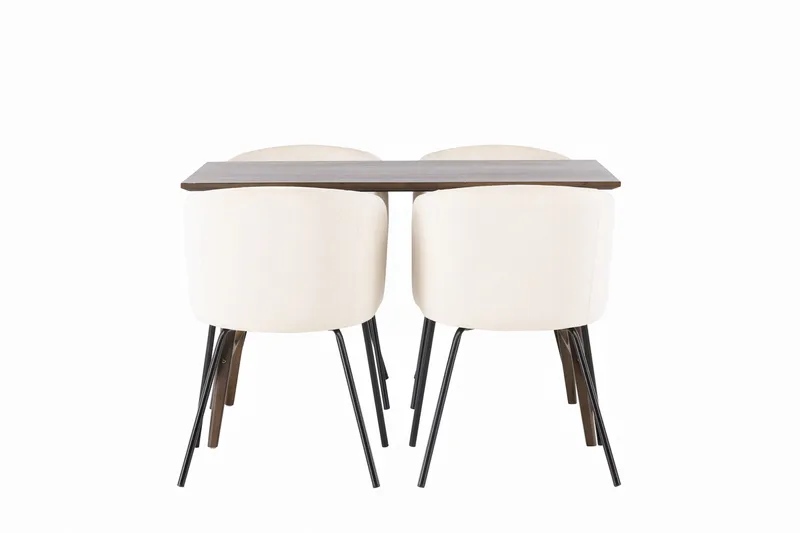 Kaseidon Matgrupp 120 cm Rektangulär med 4 Berit stolar, Beige