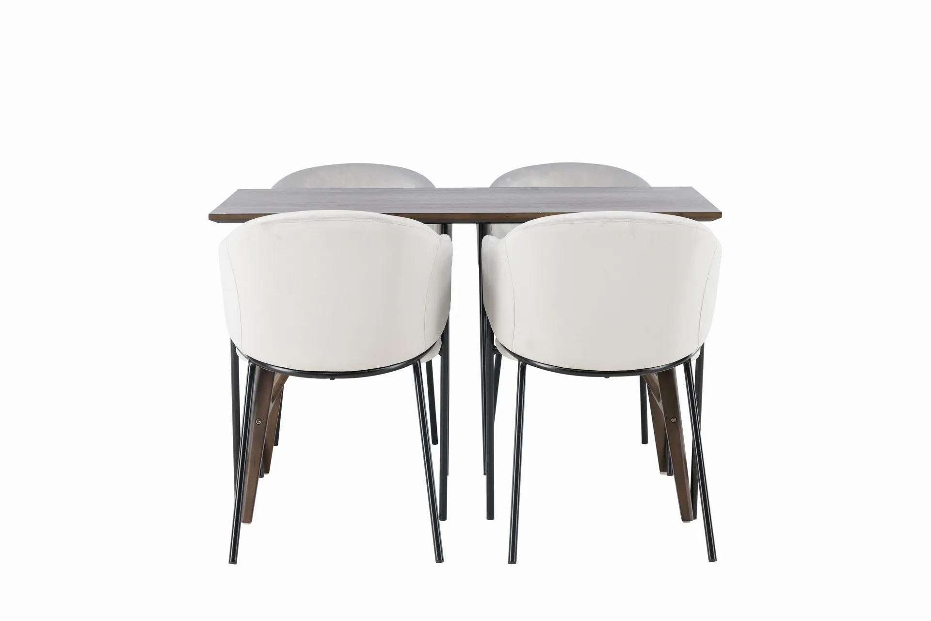 Kaseidon Matgrupp 120 cm Rektangulär med 4 Evelina stolar