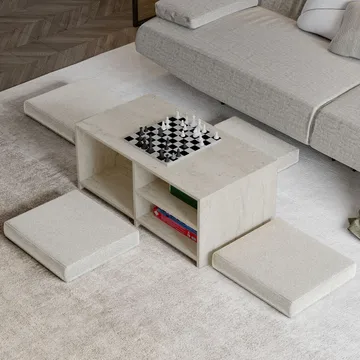 Kavon Soffbordsset 90x44,1x45 cm - Travertin - Products - Möbler - Bord & matgrupp - Soffbord