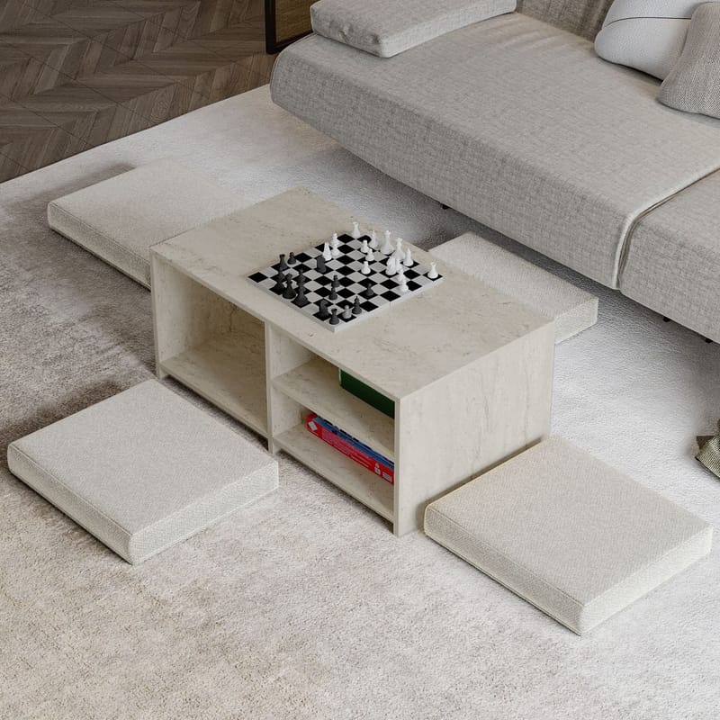 Kavon Soffbordsset 90x44,1x45 cm - Travertin - Products - Möbler - Bord & matgrupp - Soffbord