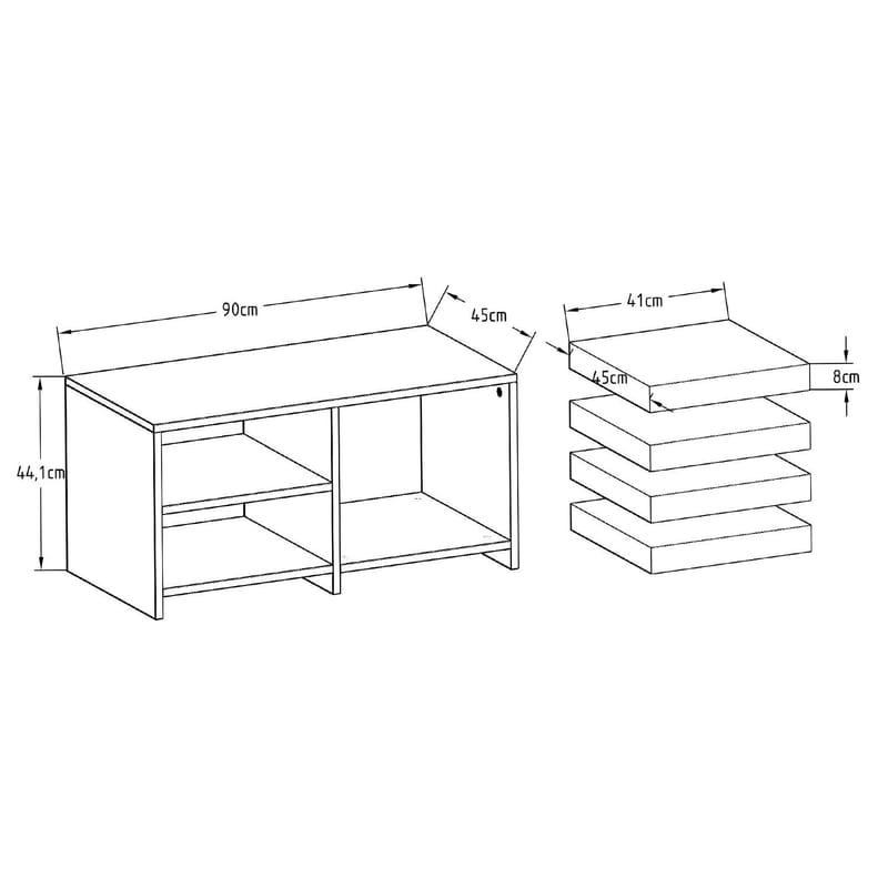 Kavon Soffbordsset 90x44,1x45 cm - Travertin - Products - Möbler - Bord & matgrupp - Soffbord