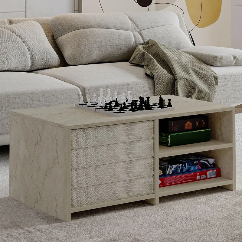 Kavon Soffbordsset 90x44,1x45 cm - Travertin - Products - Möbler - Bord & matgrupp - Soffbord