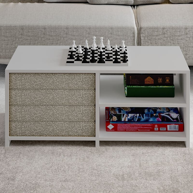 Kavon Soffbordsset 90x44,1x45 cm - Vit - Products - Möbler - Bord & matgrupp - Soffbord