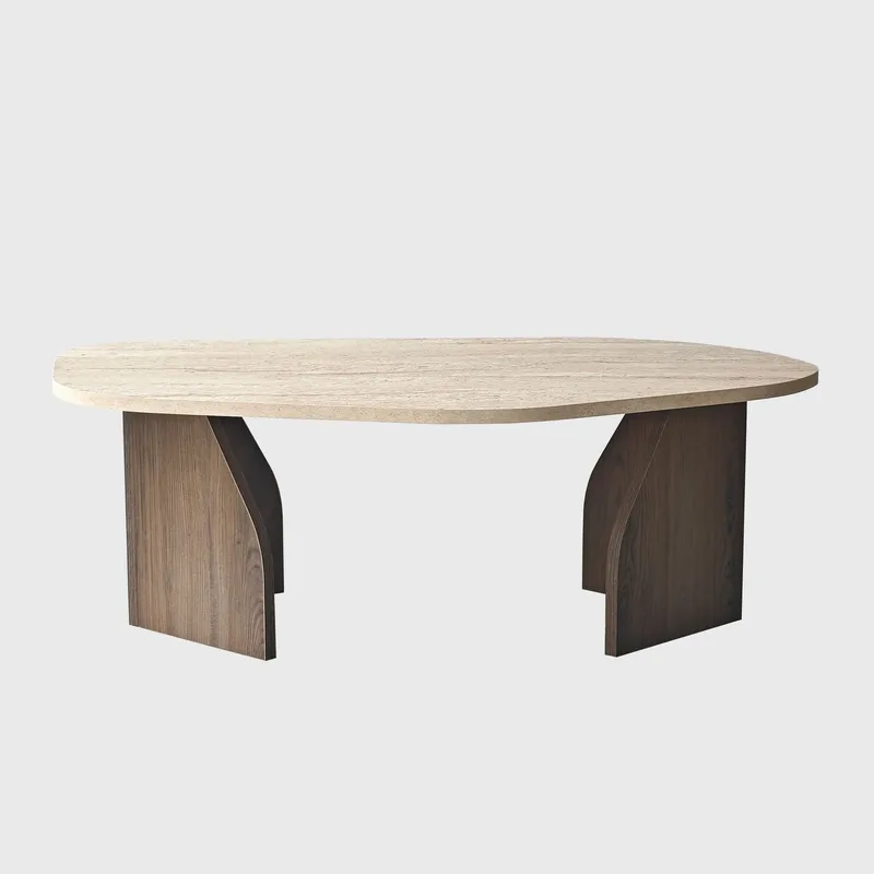 Berriaren Skrivbord 100x35x60 cm - Travertine Walnut - Products - Möbler - Bord & matgrupp - Kontorsbord - Datorbord