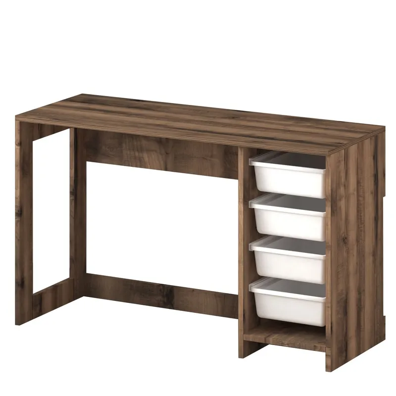 Branik Skrivbord 120x73x45 cm - White och Antique Walnut - Products - Möbler - Bord & matgrupp - Kontorsbord - Datorbord