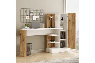 Dalran Skrivbord 152 cm - Natur/Vit - Products - Möbler - Bord & matgrupp - Kontorsbord - Datorbord