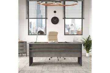 Desgrar Skrivbord 180 cm - Brun/Betonggrå/Antracit - Products - Möbler - Bord & matgrupp - Kontorsbord - Datorbord