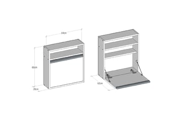 Elegancia Väggskrivbord - Vit - Products - Möbler - Bord & matgrupp - Kontorsbord - Datorbord