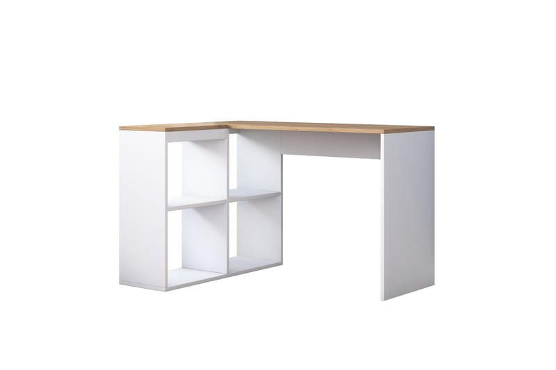 Freal Skrivbord 4 Hyllor 120 cm - Natur/Vit - Products - Möbler - Bord & matgrupp - Kontorsbord - Datorbord